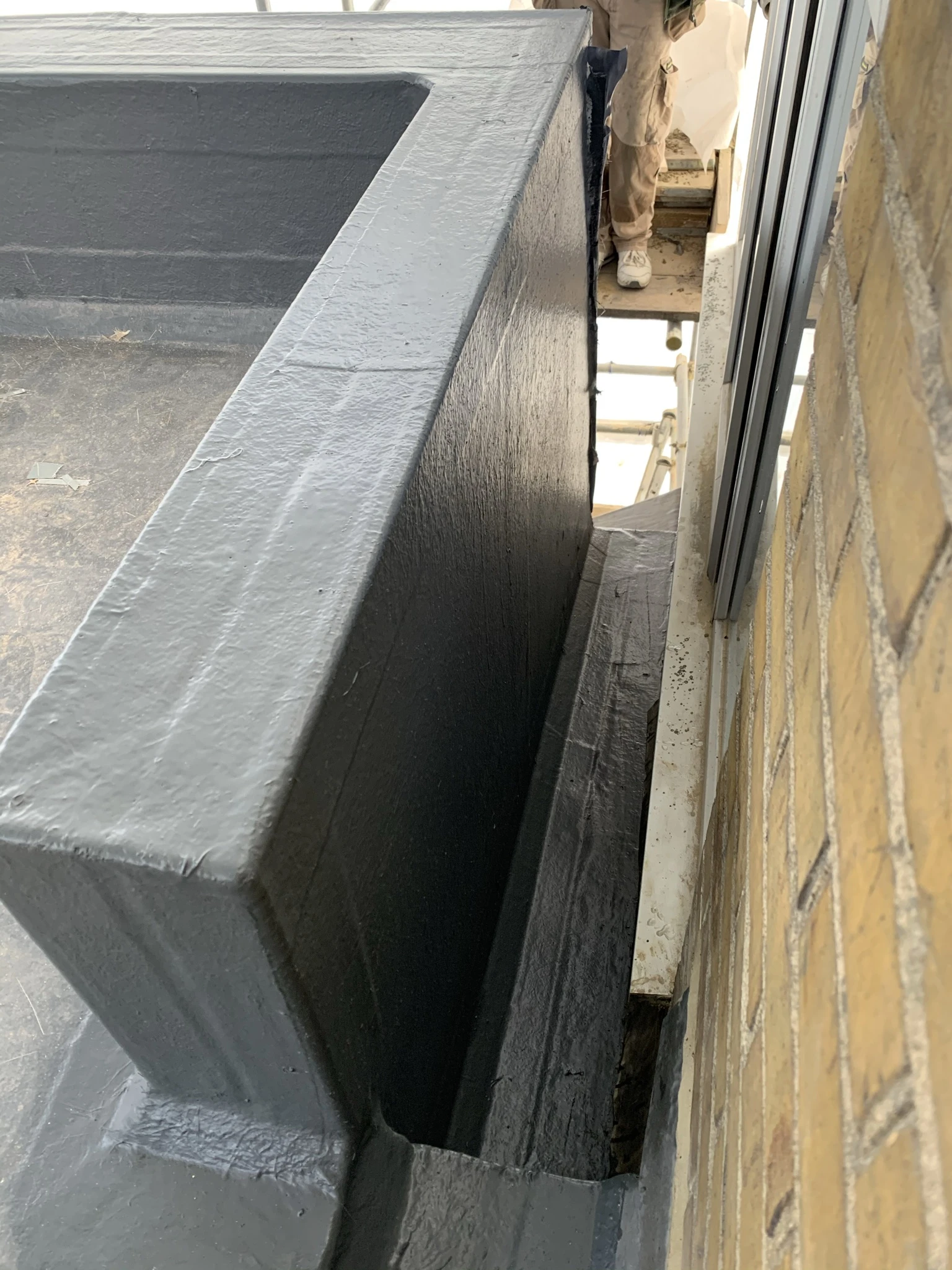 Fibreglass roof detail