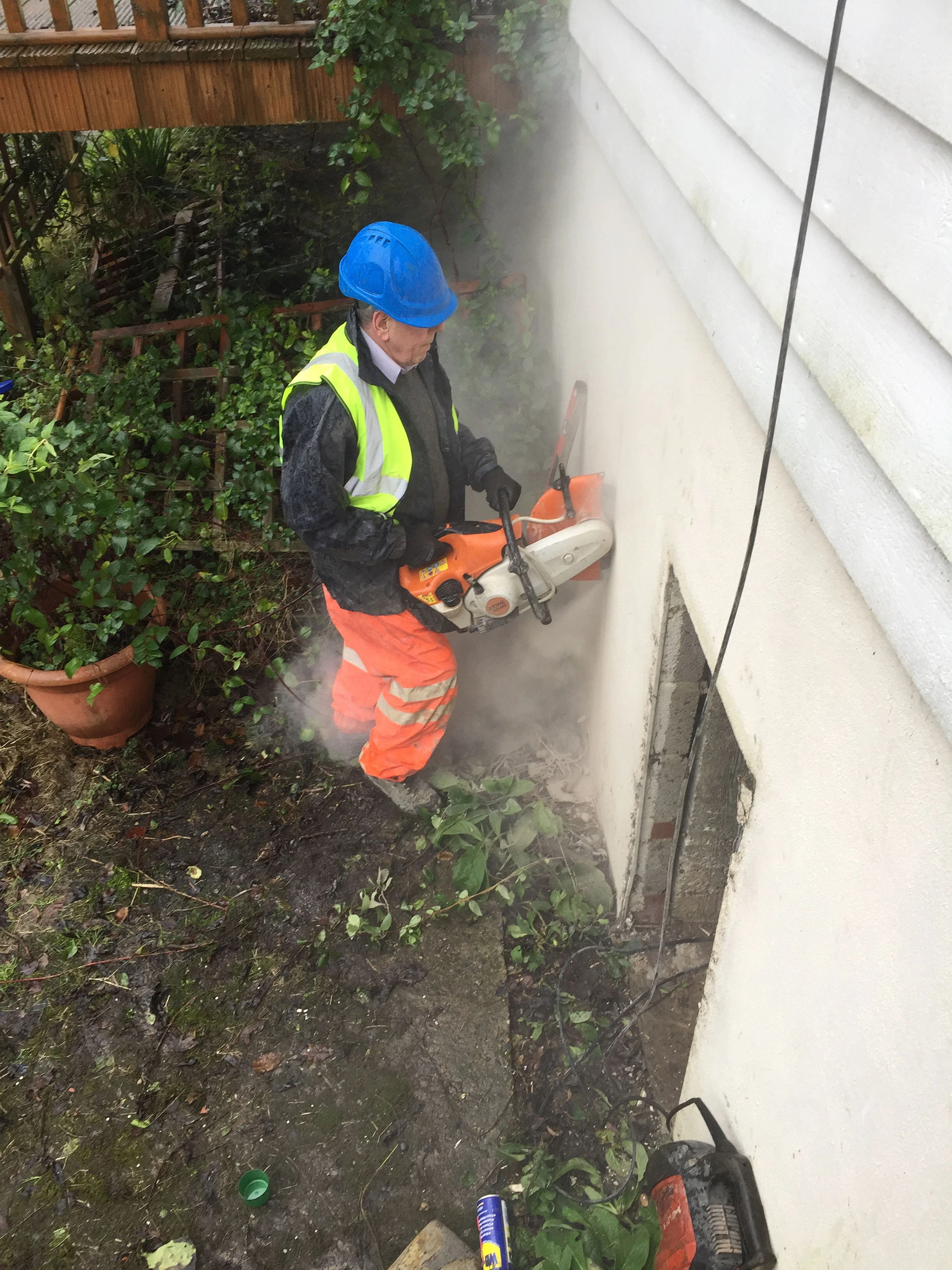 Exterior construction work