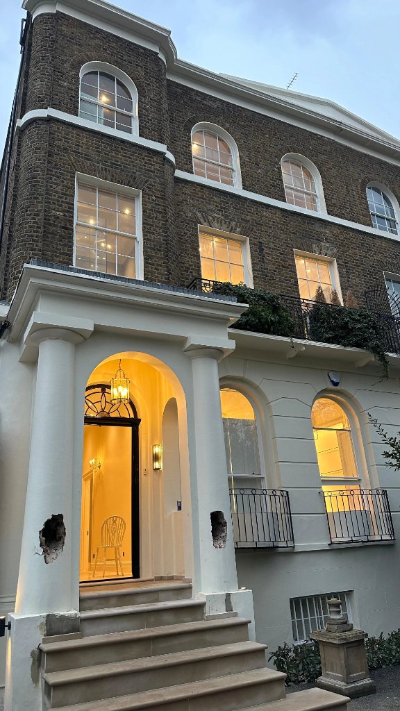 Arched glass windows