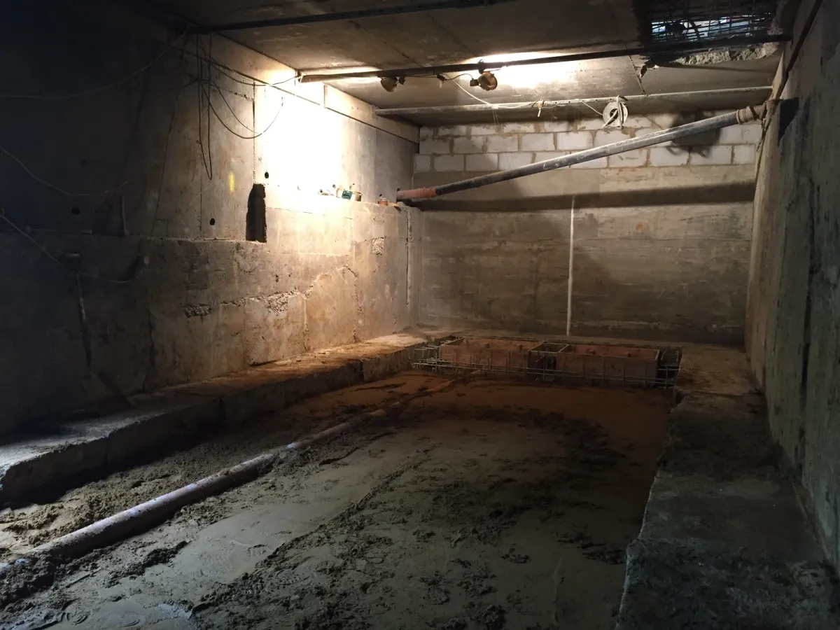 Basement excavation site